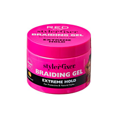 Red by Kiss Braiding Gel Extreme Hold bottle delivering strong control