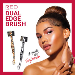 RED by Kiss Dual Edge Brush compact design is ideal for travel touch-ups.