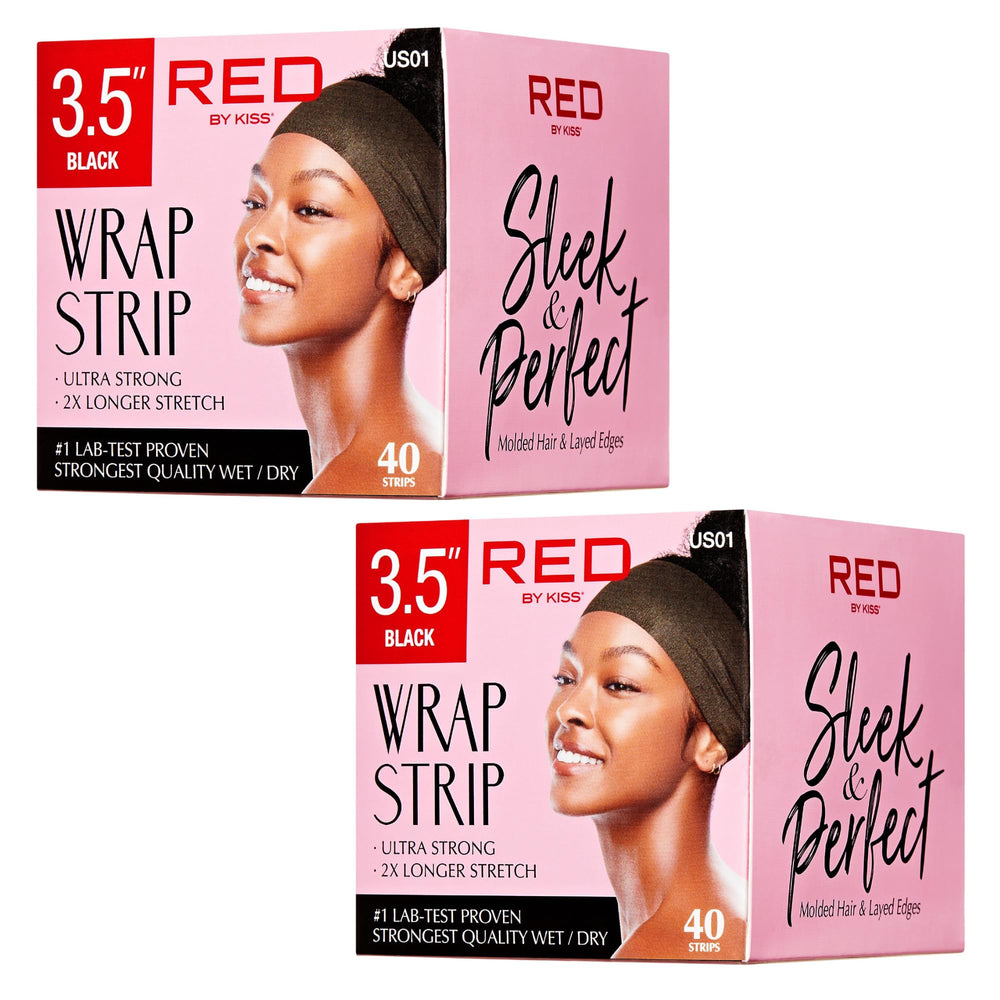 Red by Kiss Ultra Strong wrap strip secures wet hair with firm grip.