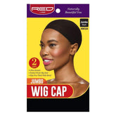 Red by Kiss jumbo wig cap black 2pc packaging shows compact set
