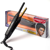 Red by Kiss Pencil Flat Iron edges: precise straightening for hairlines.