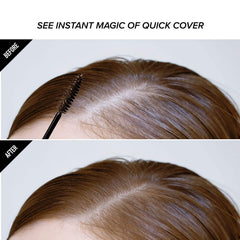 RED by Kiss Quick Cover Root Touch Up Rescue easy removal with regular shampoo.