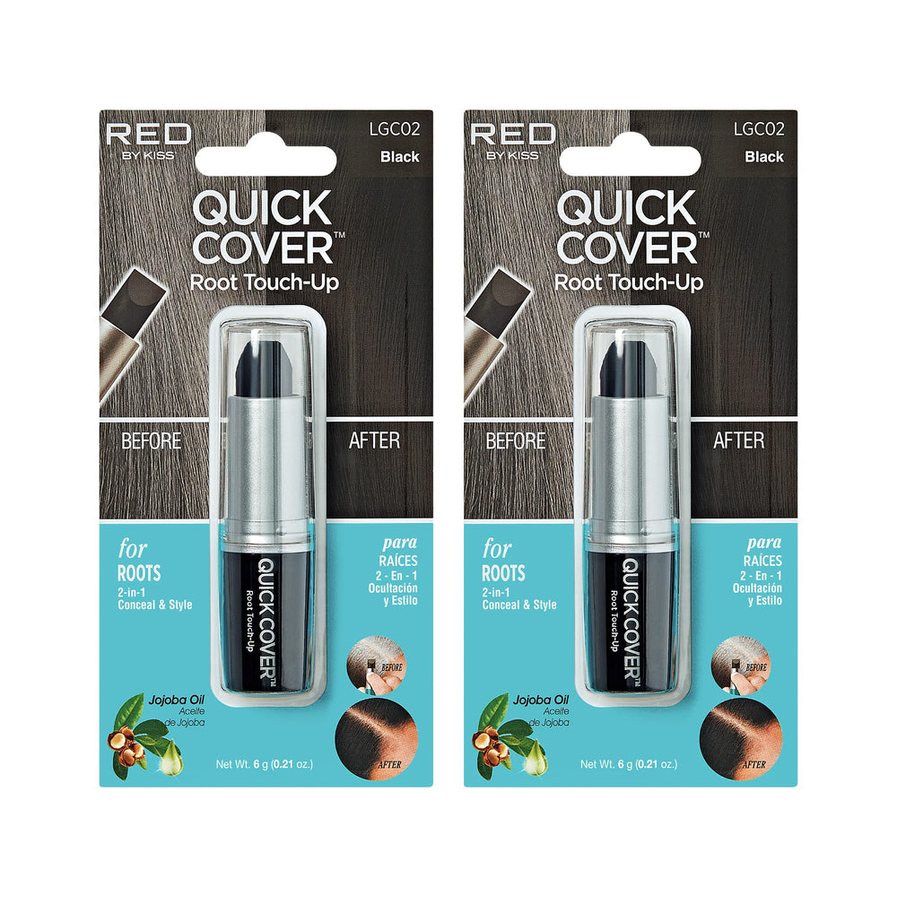 Red by Kiss Quick Cover Root Touch Up Stick black provides fast root coverage