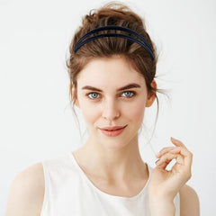 Redanha double-row headband in brown, versatile styling for busy days