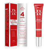Redcool Caffeine Eye Serum jar close-up shows hydration and brightening benefits for tired eyes.