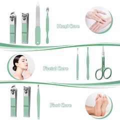 RedFlow manicure set leather case keeps tools organized and portable