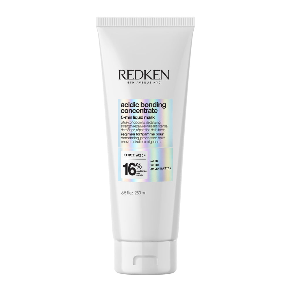 Redken Acidic Bonding Concentrate bottle front highlighting hydrating formula.