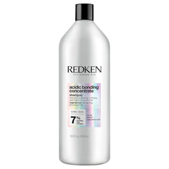Redken Acidic Bonding Shampoo bottle showing vegan, sulfate-free formula for damaged hair.