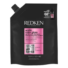 Redken Acidic Color Gloss Shampoo bottle front, color protection in focus