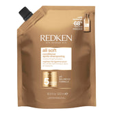 Redken All Soft Conditioner bottle front shows silky softness and easy manageability.