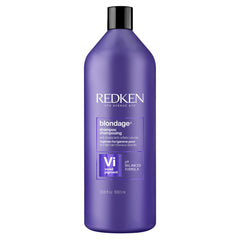 Redken Blondage bottle front showing purple toning for cooler blondes