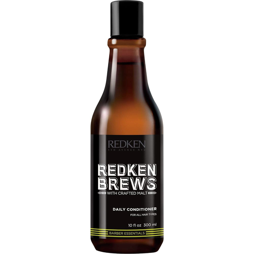 Redken Brews Daily Conditioner, frasco hidratante para hidratación diaria sin peso.