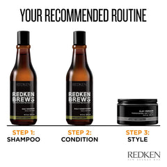 Redken Brews Daily Shampoo for Men application shot highlights daily-use formula