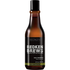 Redken Brews Daily Shampoo for Men bottle-front view highlighting lightweight cleansing