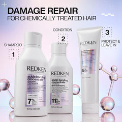 Redken Concentrado Enlace Ácido: ayuda a reparar cabello dañado y facilita el peinado.