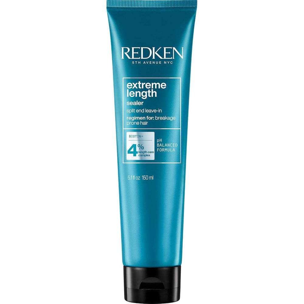 Redken Extreme Length Leave-In Bottle demonstrates stronger hair and growth potential.