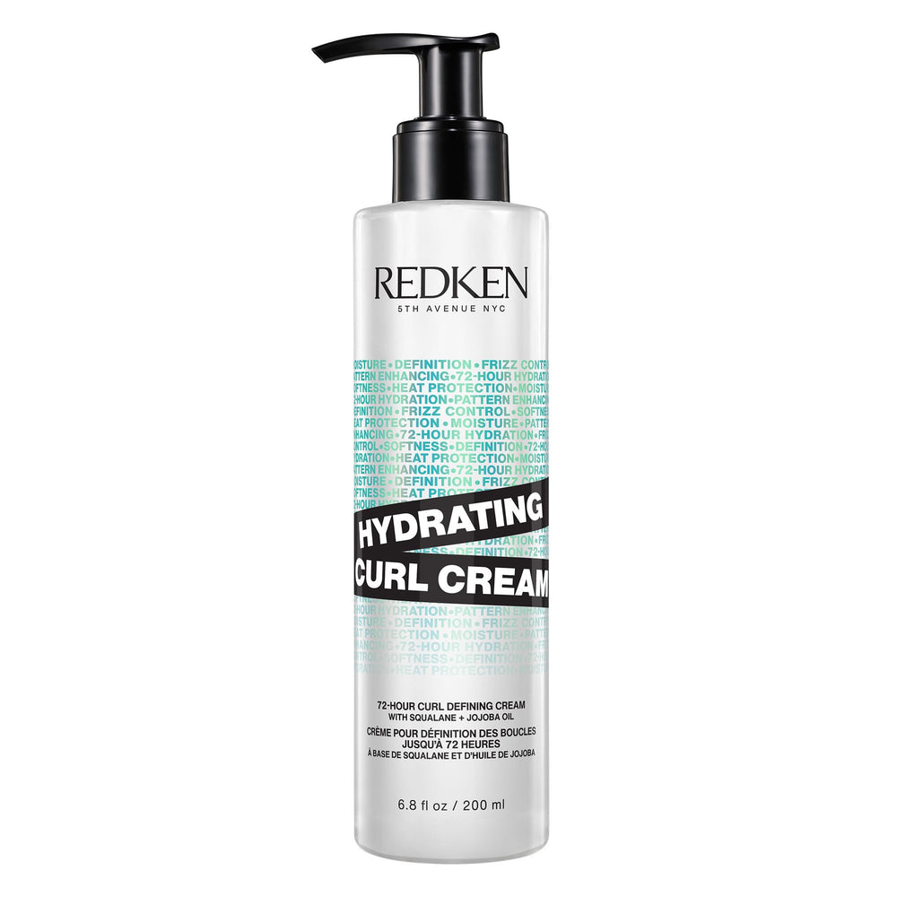 Redken Hydrating Curl Cream bottle for easy, hydrated styling.