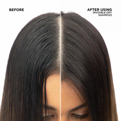 Redken Invisible Dry Shampoo for dark hair keeps clothing free of residue