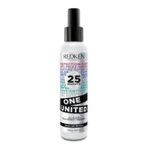 Redken One United bottle pour showing lightweight conditioning for all hair types