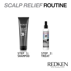 Bottle during application for convenient scalp care routine.