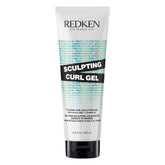 Redken Sculpting Curl Gel bottle close-up for defined, frizz-free curls.