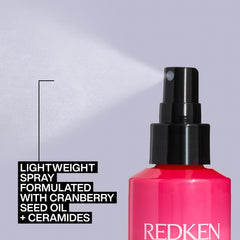 Redken Thermal Spray 11 Low Hold creates a silky, frizz-free finish