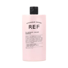 REF Champú Iluminación de Color, botella, preserva el color y aporta brillo en cabello natural y teñido