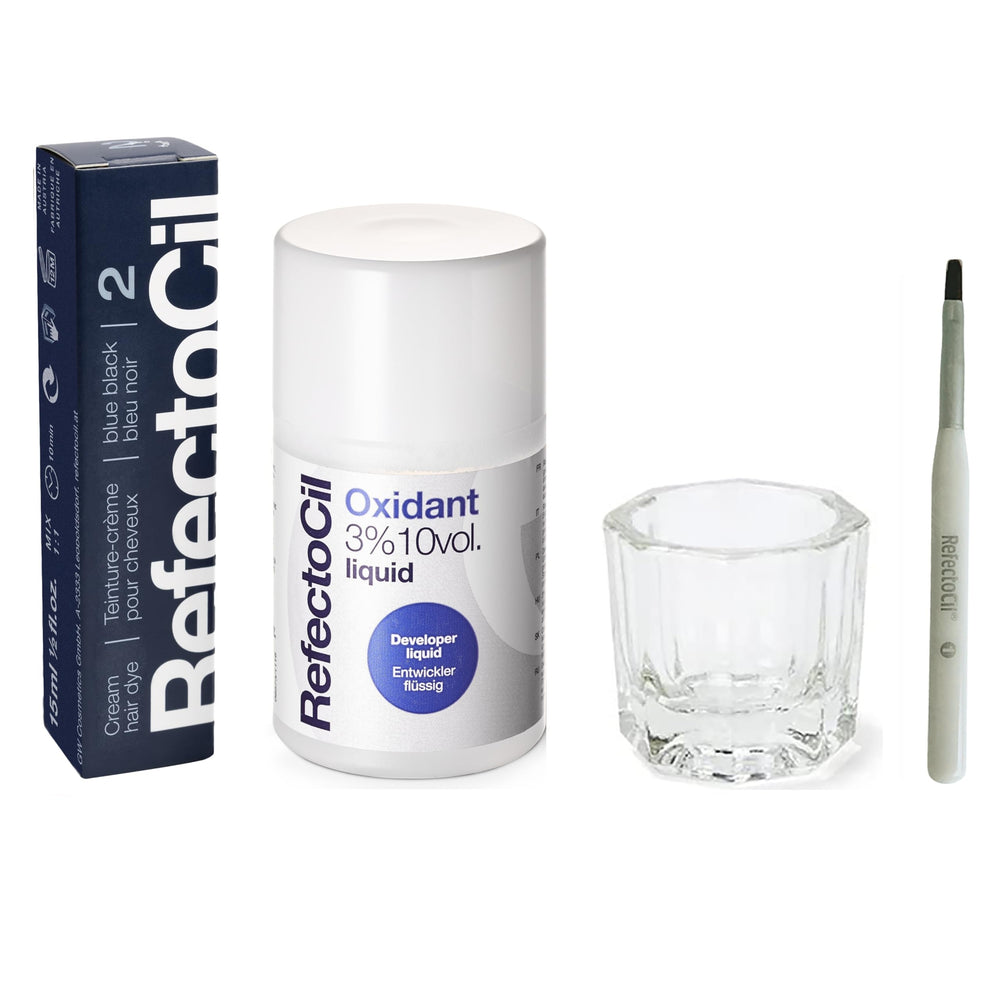 RefectoCil Blue Black cream dye delivers deep color with blue luster and shine.