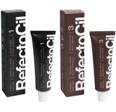 Refectocil No.1 Pure Black cream dye swatch for natural brunette results.