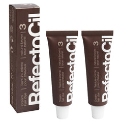 RefectoCil No. 3 Natural Brown cream dye tube for long-lasting brunette color.