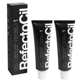 RefectoCil No.1 Pure Black cream dye tube for intense color results.