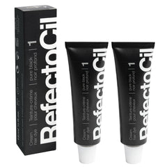 RefectoCil No.1 Pure Black cream dye tube for intense color results.