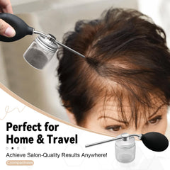 Refillable powder spray bottle showing leak-proof design for travel and daily use.