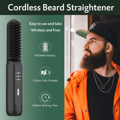 REHOYO beard straightener with ionic technology reduces frizz