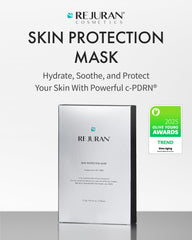 REJURAN mascarilla c-PDRN aplicada en rostro, sensación suave y calmante.