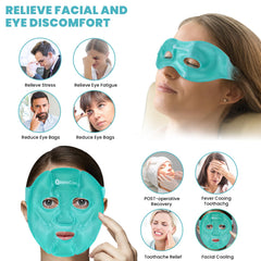 RelaxCoo ice face mask soft plush side in contact with skin