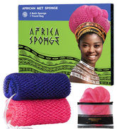 RelaxScene esponja africana auténtica, pack de 2, exfoliación suave para la ducha