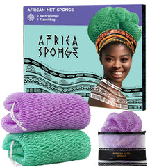 RelaxScene esponja de red africana (frente) para exfoliar suavemente la piel.