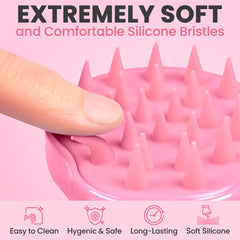 RELAXXO scalp massager used on dry hair for a soothing scalp massage