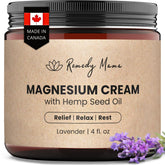 Remedy Mama Magnesium Cream sleep lavender jar calm bedtime routine.