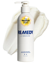 Remedy Science KP Exfoliating Bottle Pump targets KP-prone areas for focused care.