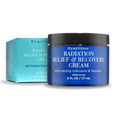 RemeVerse Radiation Cream unscented bottle front showing gentle daily care for sensitive skin.