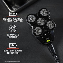 Remington XR7000 Balder Pro flexing heads close-up demonstrating contour shaving versatility.