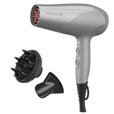 Remington Damage Protection hair dryer showcasing ceramic ionic tourmaline technology for healthy shine