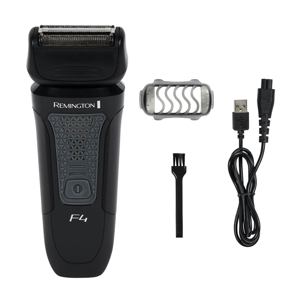 Remington F4 foil shaver with graphite foils for a durable close shave