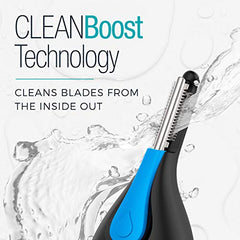 Remington trimmer handles nose hair for comfortable grooming.