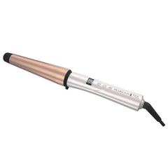 Remington Shine Therapy argan-keratin barrel close-up showing even heat and radiant shine.