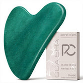 Rena Chris Gua Sha tool glides smoothly for a calming facial massage.