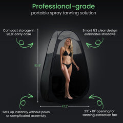 Reneebeautytan deluxe portable tanning booth ready for professional or DIY use.
