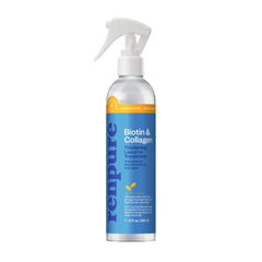 Renpure Biotina y Colágeno, botella para aplicación diaria en cabello húmedo.